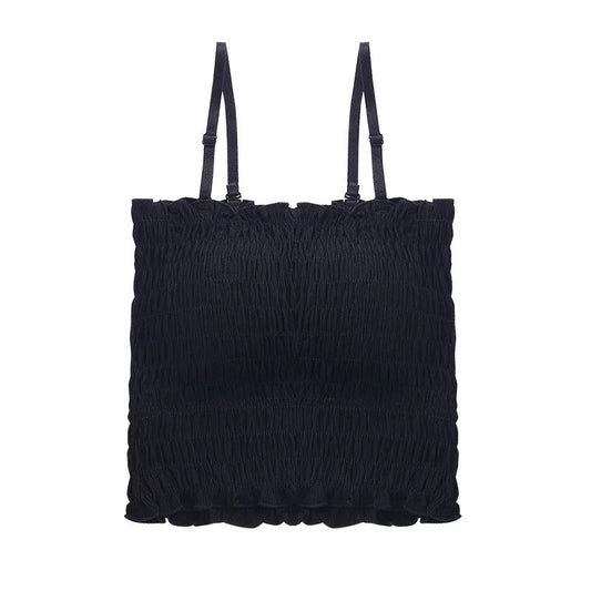 Wrinkled Chest-wrapped Beautiful Back Tube Top Vest Women
