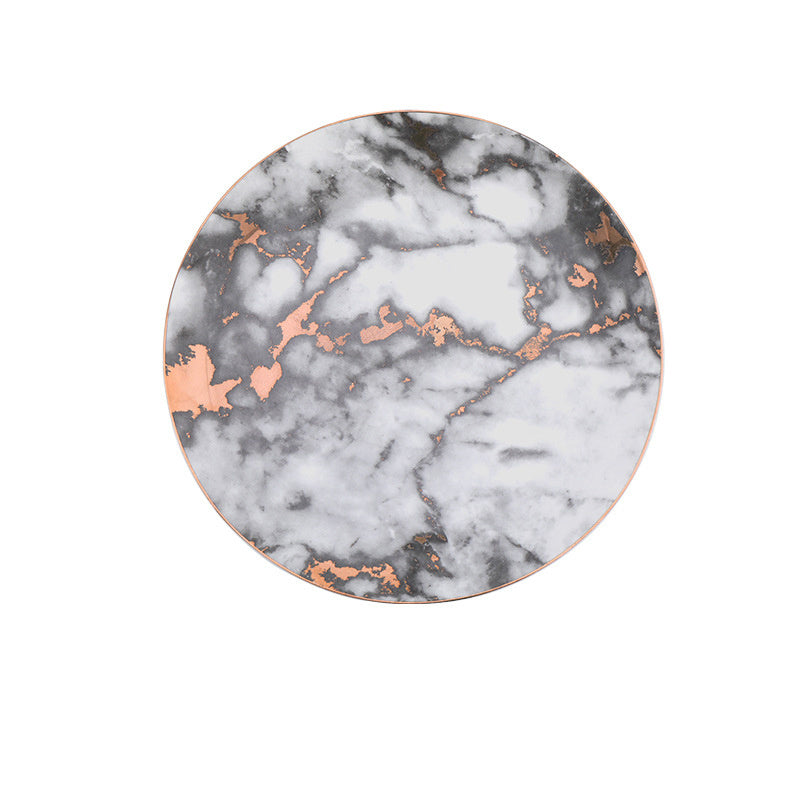 Western Ceramic Steak Plate – High-Temperature Fired Porcelain with Gold Trim