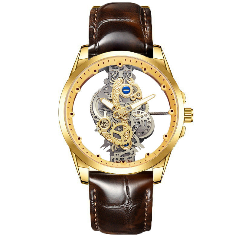 Double-sided Transparent Cutout Automatic Men's Mechanical Watch