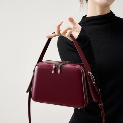 Women’s Genuine Leather Crossbody Commuter Bag – Urban Simplicity Hanging Ear Series