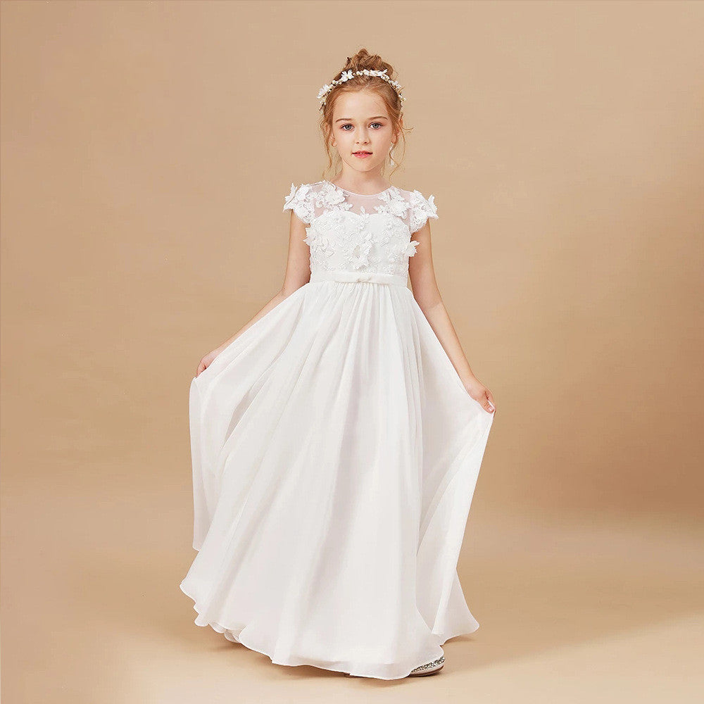 Kids White Flower Girl Wedding Dress 👗🌸