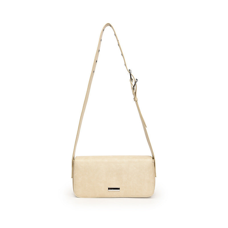 Urban Simplicity PU Leather Women’s Shoulder Bag – Medium Hardness, Horizontal Square, Daily Use
