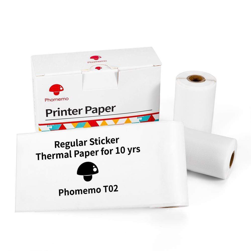 Phomemo T02 Mini Bluetooth Thermal Printer – Inkless Label & Photo Printer for iOS/Android