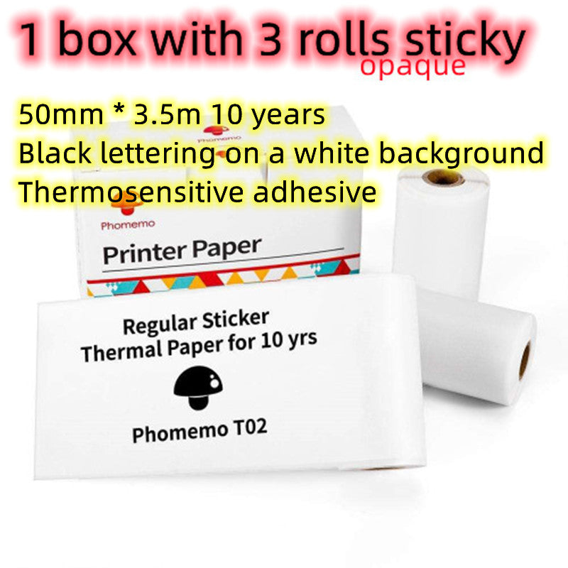 Phomemo T02 Mini Bluetooth Thermal Printer – Inkless Label & Photo Printer for iOS/Android