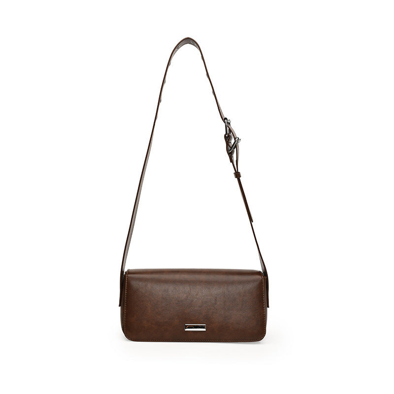 Urban Simplicity PU Leather Women’s Shoulder Bag – Medium Hardness, Horizontal Square, Daily Use