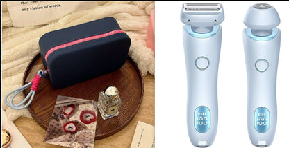 2 In 1 Hair Removal Epilator USB Rechargeable Trimmer Women Body Razor Face Leg Armpit Bikini Hand Pubic Shaver Hair Remover - Odyssey