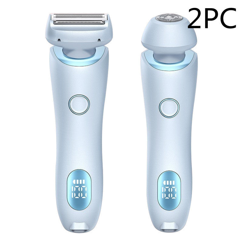 2 In 1 Hair Removal Epilator USB Rechargeable Trimmer Women Body Razor Face Leg Armpit Bikini Hand Pubic Shaver Hair Remover - Odyssey