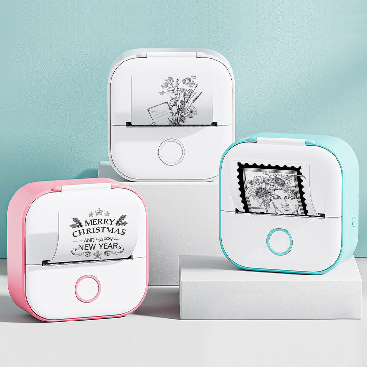 Phomemo T02 Mini Bluetooth Thermal Printer – Inkless Label & Photo Printer for iOS/Android