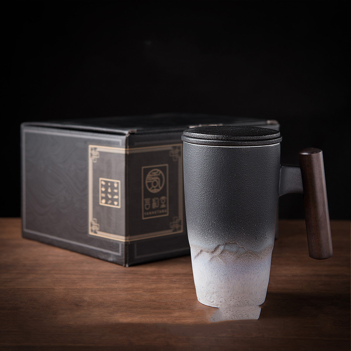 Ceramic Filter Tea Cup with Lid – European Style Mug for Office & Home Use - Odyssey