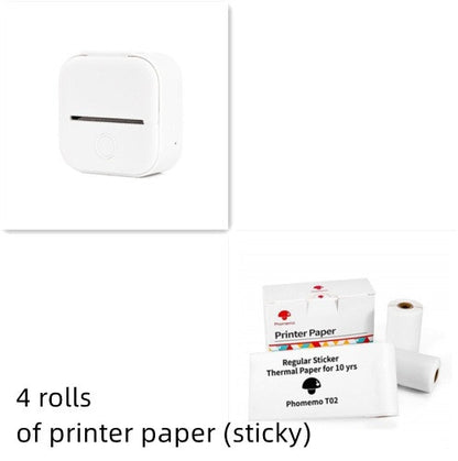 Phomemo T02 Mini Bluetooth Thermal Printer – Inkless Label & Photo Printer for iOS/Android