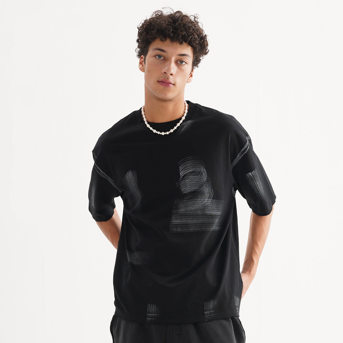 Men’s Washed Vintage Loose Fit Cotton T-shirt – Retro Style Short Sleeve Casual Tee