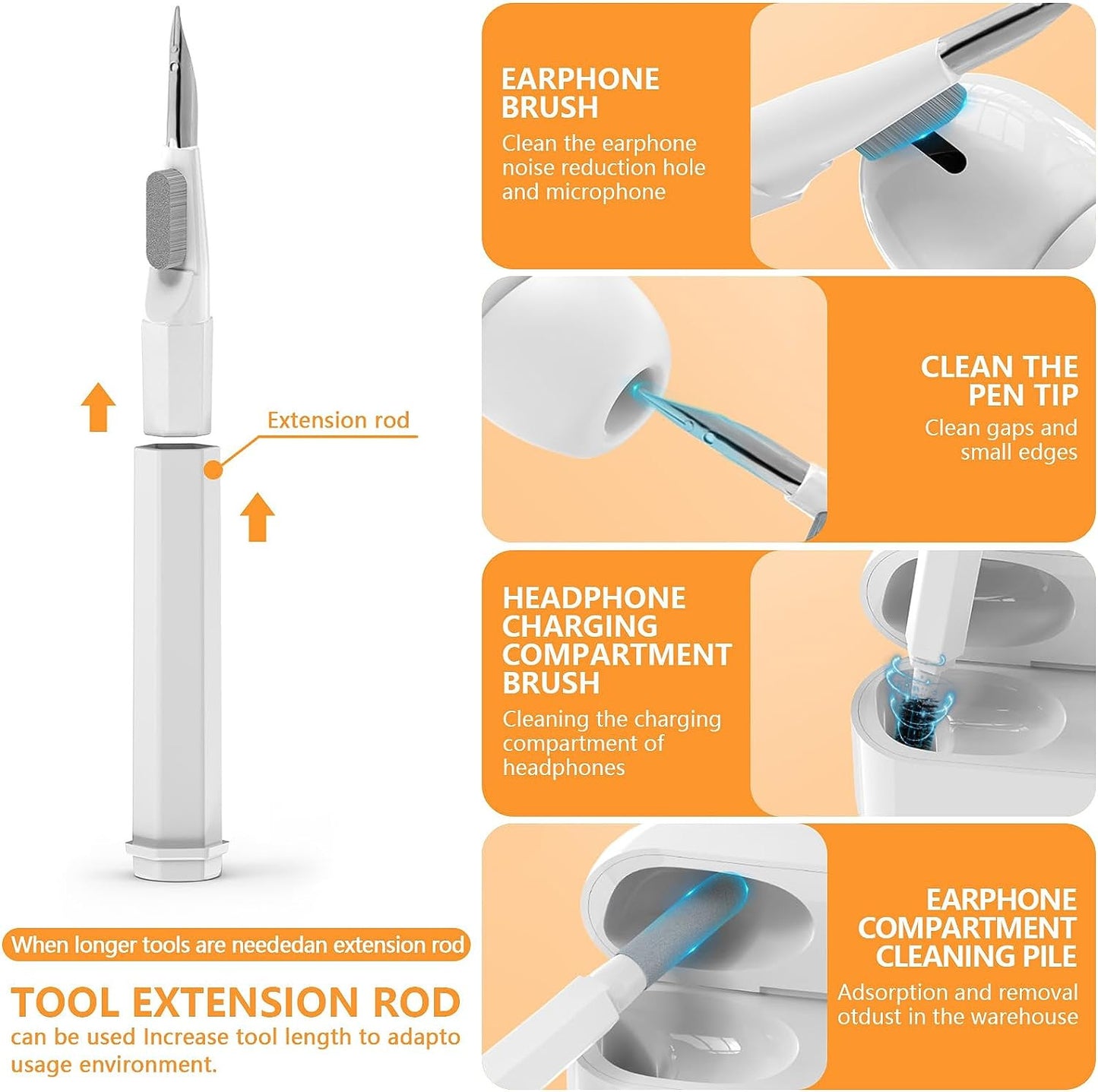 20-in-1 Screen Cleaning Kit – Multifunctional Cleaner for Laptop, Phone, Keyboard, AirPods, Camera, Tablet & More
