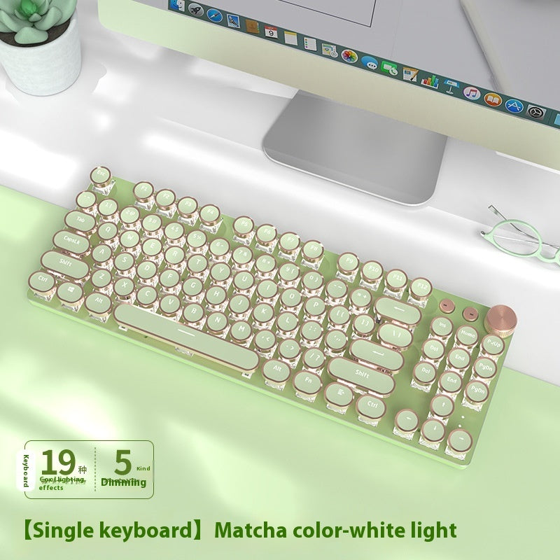 E-Sports Mechanical Keyboard – Wired/Wireless Bluetooth Gaming & Office Keyboard