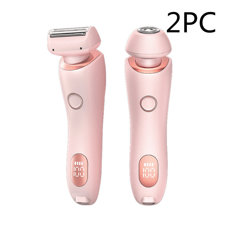 2 In 1 Hair Removal Epilator USB Rechargeable Trimmer Women Body Razor Face Leg Armpit Bikini Hand Pubic Shaver Hair Remover - Odyssey