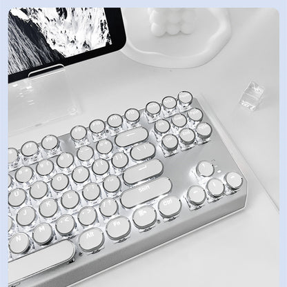 TK940 Bluetooth Mechanical Keyboard – 87-Key Green Shaft Metal Keyboard for Office & Gaming