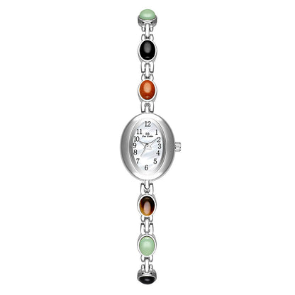 Natural Tiger Eye Premium Women's Watch – Elegant Vintage Gold Fashion Timepiece