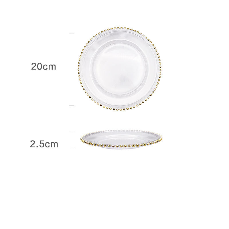 Glass Steak Western Food Plate Girl Heart Cute Fruit