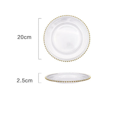 Glass Steak Western Food Plate Girl Heart Cute Fruit