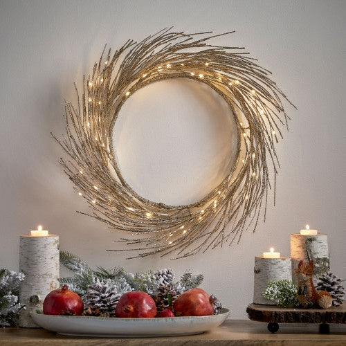 🎄 24-Inch LED Paper Wreath – Elegant Glow for the Holidays ✨