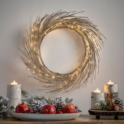 🎄 24-Inch LED Paper Wreath – Elegant Glow for the Holidays ✨