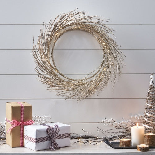 🎄 24-Inch LED Paper Wreath – Elegant Glow for the Holidays ✨